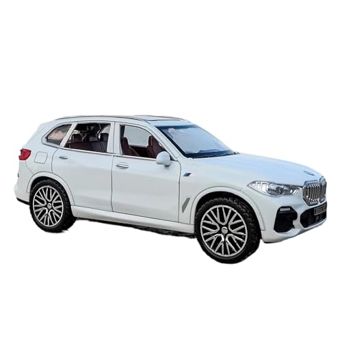 1:32 Für BMW X5 SUV Legierung Auto Diecast Modell Simulation Zurückziehen Spielzeug Sammlung Dekorative Jungen Dekoration Modellauto(White) von CULLDA