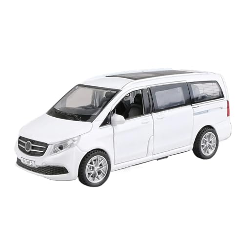 1:32 Für Benz V260 MPV Aluminium-Auto-Modell, Metall, Mit Klang Und Licht, Sammlungsmodell Modellauto(White) von CULLDA