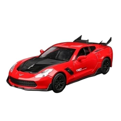 1:32 Für Corvette Z06 Legierung Supersportwagen Modell Druckguss Metall Spielzeugauto Modell Simulation Sound Licht Sammlung Ebene Spielzeug Modellauto(Orange) von CULLDA