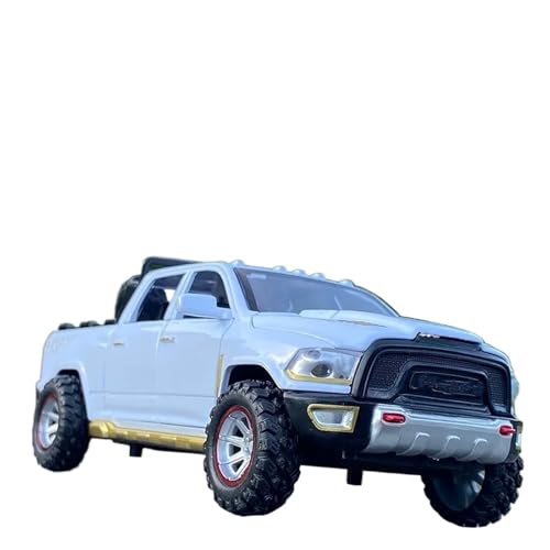 1:32 Für Dodge RAM TXR Pickup Legierung Auto Modell Druckguss Simulation Metall Geländewagen Modell Sammlung Spielzeug Modellauto(White) von CULLDA