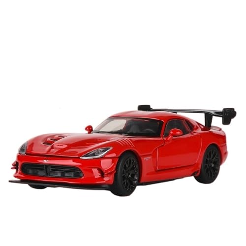 1:32 Für Dodge Viper ACR SRT Aluminium-Sportwagenmodell, Metall, Mit Hochsimulation, Klang Und Licht, Geschenke Modellauto(Rot) von CULLDA