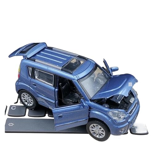 1:32 Für KIA Soul Legierung Mini Auto Modell Diecast Metall Spielzeug Fahrzeuge Hohe Simulation Auto Modell Sammlung Spielzeug Modellauto(Blau) von CULLDA