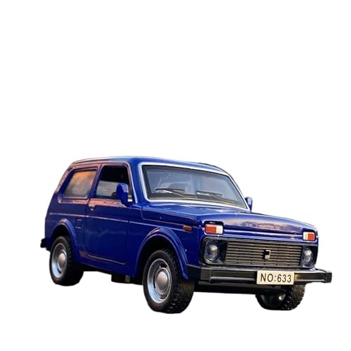 1:32 Für Lada NIVA Klassische Auto Legierung Auto Druckguss Metall Spielzeug Fahrzeuge Hohe Simulation Auto Modell Desktop Ornamente Modellauto(Blau,A) von CULLDA