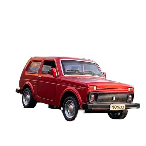 1:32 Für Lada NIVA Klassische Auto Legierung Auto Druckguss Metall Spielzeug Fahrzeuge Hohe Simulation Auto Modell Desktop Ornamente Modellauto(Rot,A) von CULLDA