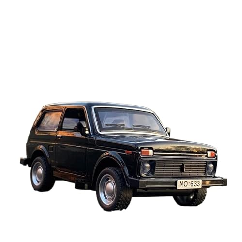 1:32 Für Lada NIVA Klassische Auto Legierung Auto Druckguss Metall Spielzeug Fahrzeuge Hohe Simulation Auto Modell Desktop Ornamente Modellauto(Schwarz,A) von CULLDA