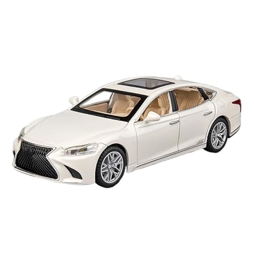 1:32 Für Lexus LS500H Legierung Luxusautomodell Druckguss-Spielzeugauto Metallautomodell Hohe Simulation Kleines Modell Ornamente Modellauto(White) von CULLDA