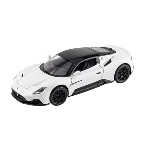 1:32 Für Maserati MC20 Cabrio Legierung Sportwagen Modell Druckguss Metall Spielzeug Fahrzeuge Auto Modell Sound Und Licht Modellauto(White) von CULLDA