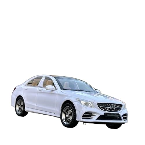 1:32 Für Mercedes-Benz C260L Automodell Pullback Akustooptische Legierung Discast Metall Spielzeugauto Fortgeschrittenes Automodell Modellauto(White) von CULLDA