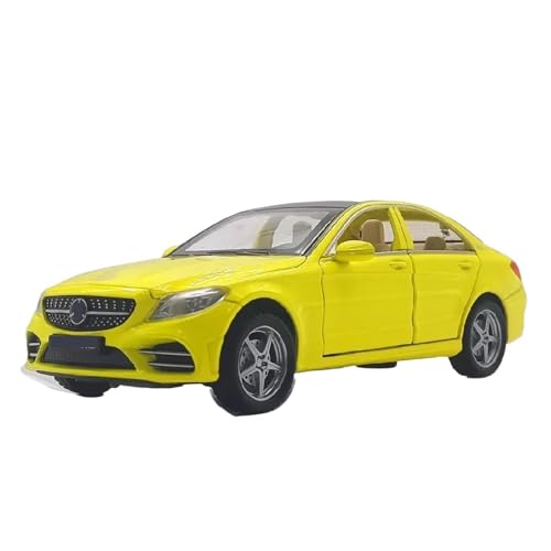 1:32 Für Mercedes-Benz C260L Automodell Pullback Akustooptische Legierung Discast Metall Spielzeugauto Fortgeschrittenes Automodell Modellauto(Yellow) von CULLDA