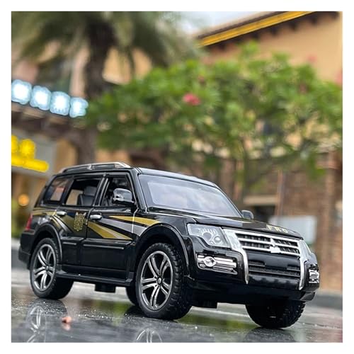 1:32 Für Mitsubishi Pajero SUV Simulationsmodell, Aluminium, Metall, Mit Klang Und Licht, Spielzeugmodell Modellauto(B) von CULLDA