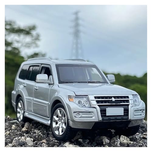 1:32 Für Mitsubishi Pajero SUV Simulationsmodell, Aluminium, Metall, Mit Klang Und Licht, Spielzeugmodell Modellauto(D) von CULLDA