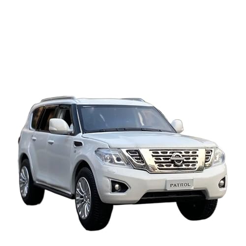 1:32 Für Nissan Patrol SUV Legierung Auto Modell Druck Druck Metall Spielzeug Hohe Simulation Auto Modell Desktop Ornamente Sammlung Modellauto(White) von CULLDA