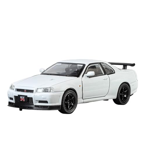 1:32 Für Nissan Skyline Ares GTR R34 Legierung Klassisches Sportwagenmodell Druckguss-Metallauto-Spielzeugmodell Hohe Simulationsdetails Modellauto(G) von CULLDA