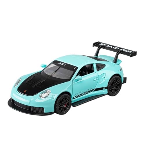 1:32 Für Porsche 911 GT3 RS Legierungs-Sportwagenmodell Rennspielzeug Aus Druckgussmetall Mit Hochsimuliertem Sound Und Lichtspielzeug Modellauto(Blau) von CULLDA