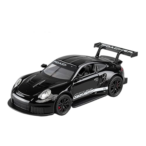 1:32 Für Porsche 911 GT3 RS Legierungs-Sportwagenmodell Rennspielzeug Aus Druckgussmetall Mit Hochsimuliertem Sound Und Lichtspielzeug Modellauto(Schwarz) von CULLDA