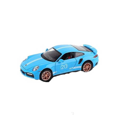 1:32 Für Porsche 911 Turbo S Legierung Rennwagen Diecast Metall Modell Jungen Spielzeug Geburtstagsgeschenk Modellauto(Blau) von CULLDA