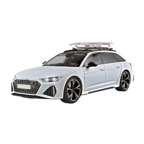 Großes Automodell 1:18 Für Audi RS6 Avant Station Wagon Legierung Metall Druckguss Modellauto Desktop Boutique Dekor Sammlung Hobby Modellauto(White) von CULLDA