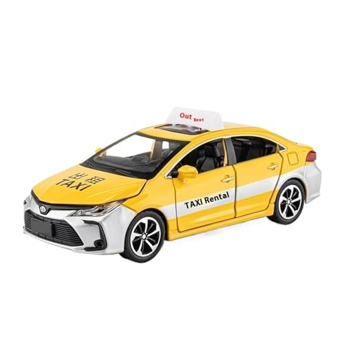 Maßstab 1:32 Für Toyota Corolla Taxi, Legierungsdruckgussmodell, Geeignet Für Die Dekorative Sammlung Von Teenagern Modellauto(Yellow) von CULLDA