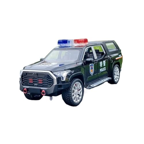 Maßstab 1:32 Für Toyota Tundra, Legierungs-Pickup-Truck-Modell, Druckguss-Metall-Offroad-Polizeiauto-Spielzeugmodell Modellauto(Schwarz) von CULLDA