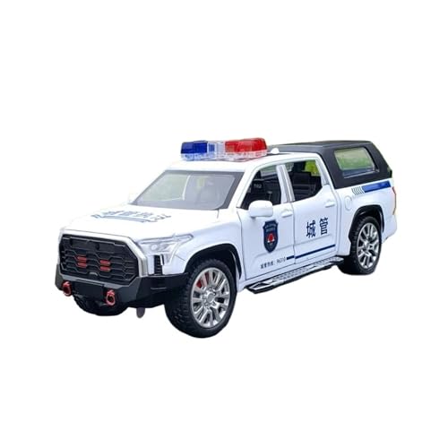 Maßstab 1:32 Für Toyota Tundra, Legierungs-Pickup-Truck-Modell, Druckguss-Metall-Offroad-Polizeiauto-Spielzeugmodell Modellauto(White) von CULLDA