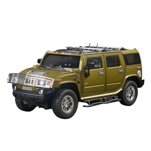 Simulation 1:18 Für Hummer H2 Legierungs-Geländewagen-Druckguss-Metallmodell, Heimdekoration, Auto-Center-Dekoration Modellauto(Grün) von CULLDA