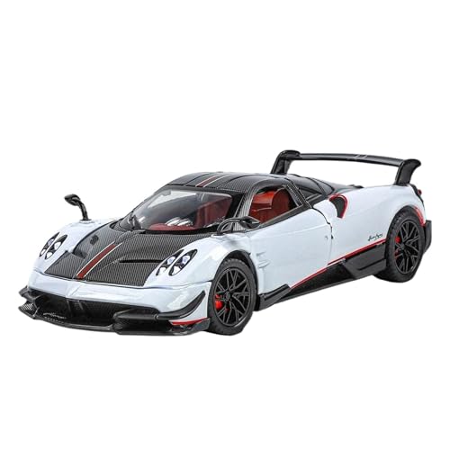 Simulation 1:24 Für Pagani Huayra BC Sportwagen-Druckgussmodell Aus Legierung Computer-Desktop-Modell Ornamente Trendiges Modellauto(White) von CULLDA