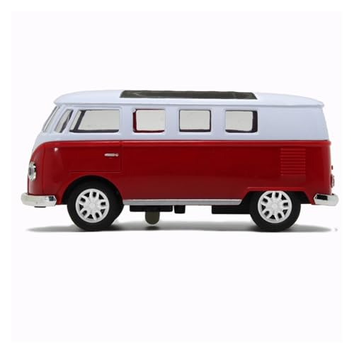 Simulation Diecast Modell 1:36 Für Volkswagen T1 Bus Legierung Bus Zurückziehen Geburtstag Geschenk Display Ornament Modellauto(Rot) von CULLDA