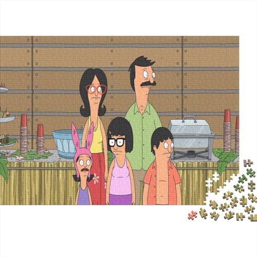 CULPRT Bobs Burgers Holzpuzzles 1000 Teile Erwachsene Wohnkultur Geburtstagsgeschenk Geschicklichkeitsspiel Für Die Ganze Familie Lernspiel Stress Relief 1000pcs (75x50cm) von CULPRT