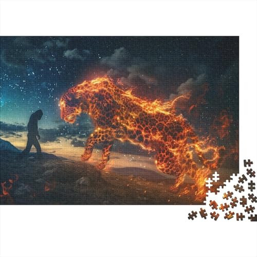 CULPRT Cheetah Holzpuzzles Erwachsene 1000 Teile Moderne Wohnkultur Geburtstagsgeschenk Educational Game Family Challenging Games Stress Relief 1000pcs (75x50cm) von CULPRT