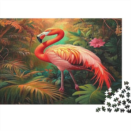 CULPRT Flamingo Holzpuzzles 1000 Teile Für Erwachsene Family Challenging Games Geburtstagsgeschenk Lernspiel Moderne Wohnkultur Stress Relief 1000pcs (75x50cm) von CULPRT