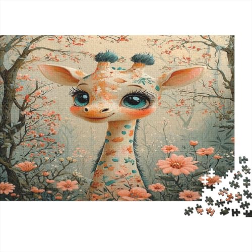 CULPRT Giraffe Holzpuzzles 1000 Teile Für Erwachsene Geburtstagsgeschenk Lernspiel Family Challenging Games Home Decor Entspannung Und Intelligenz 1000pcs (75x50cm) von CULPRT