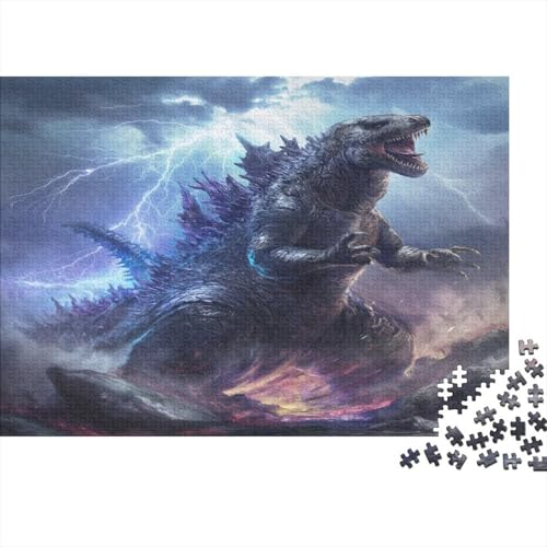 CULPRT Godzilla Erwachsene Holzpuzzless 300 Teile Home Decor Lernspiel Geburtstagsgeschenk Family Challenging Games Stress Relief Toy 300pcs (40x28cm) von CULPRT