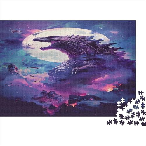 CULPRT Godzilla Holzpuzzles Erwachsene 1000 Teile Geburtstagsgeschenk Educational Game Wohnkultur Family Challenging Games Stress Relief 1000pcs (75x50cm) von CULPRT