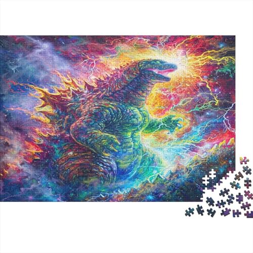 CULPRT Godzilla Holzpuzzless 1000 Teile Erwachsene Lernspiel Moderne Wohnkultur Family Challenging Games Geburtstagsgeschenk Stress Relief Toy 1000pcs (75x50cm) von CULPRT