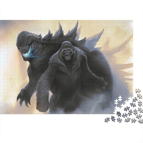 CULPRT Godzilla Vs King Kong Erwachsene Holzpuzzless 1000 Teile Home Decor Educational Game Geburtstagsgeschenk Family Challenging Games Entspannung Und Intelligenz 1000pcs (75x50cm) von CULPRT