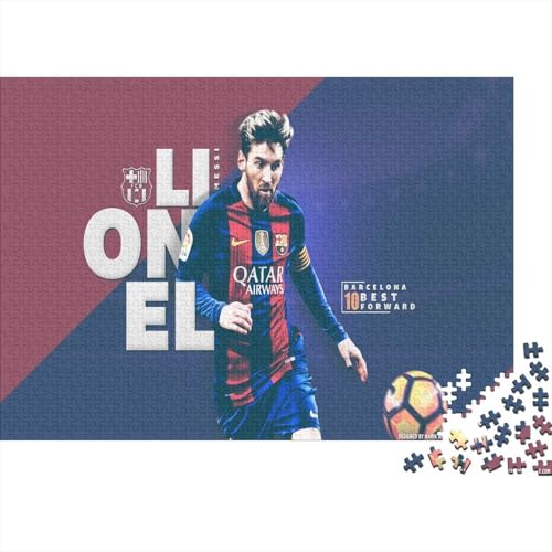 CULPRT Messi Holzpuzzles 300 Teile Erwachsene Wohnkultur Geschicklichkeitsspiel Für Die Ganze Familie Lernspiel Geburtstagsgeschenk Stress Relief 300pcs (40x28cm) von CULPRT