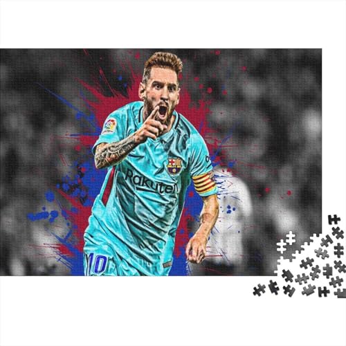 CULPRT Messi Holzpuzzles 300 Teile Für Erwachsene Family Challenging Games Lernspiel Moderne Wohnkultur Geburtstagsgeschenk Stress Relief Toy 300pcs (40x28cm) von CULPRT