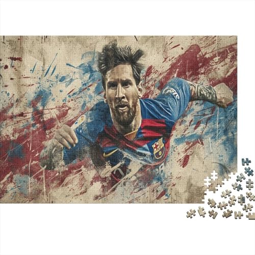 CULPRT Messi Holzpuzzles Für Erwachsene 500 Teile Geburtstagsgeschenk Family Challenging Games Home Decor Educational Game Stress Relief Toy 500pcs (52x38cm) von CULPRT