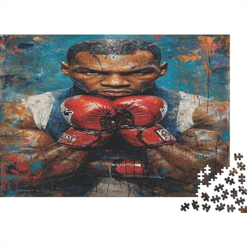 CULPRT Mike Tyson Holzpuzzles 1000 Teile Erwachsene Geschicklichkeitsspiel Für Die Ganze Familie Home Decor Geburtstagsgeschenk Lernspiel Stress Relief 1000pcs (75x50cm) von CULPRT