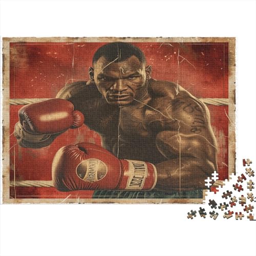 CULPRT Mike Tyson Holzpuzzles 1000 Teile Erwachsene Wohnkultur Geburtstagsgeschenk Geschicklichkeitsspiel Für Die Ganze Familie Lernspiel Stress Relief 1000pcs (75x50cm) von CULPRT