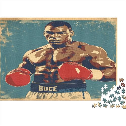 CULPRT Mike Tyson Holzpuzzles 300 Teile Für Erwachsene Geburtstagsgeschenk Lernspiel Family Challenging Games Home Decor Entspannung Und Intelligenz 300pcs (40x28cm) von CULPRT