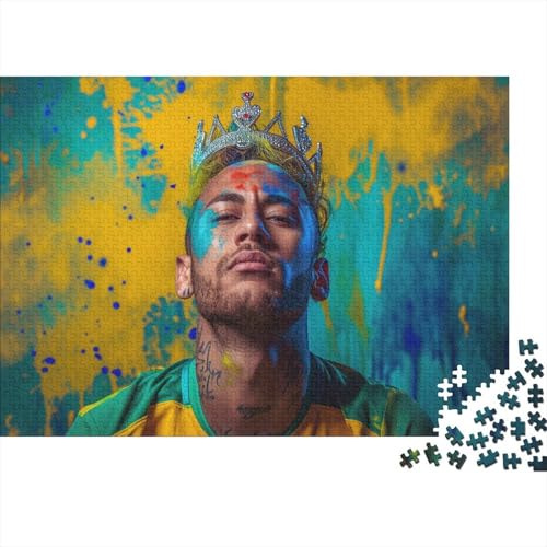 CULPRT Neymar Holzpuzzles Erwachsene 500 Teile Lernspiel Geschicklichkeitsspiel Für Die Ganze Familie Geburtstagsgeschenk Home Decor Stress Relief 500pcs (52x38cm) von CULPRT