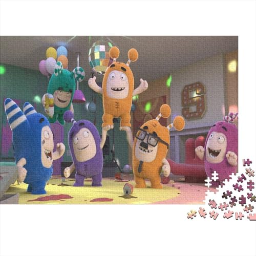 CULPRT Oddbods Erwachsene Holzpuzzless 1000 Teile Home Decor Educational Game Geburtstagsgeschenk Family Challenging Games Entspannung Und Intelligenz 1000pcs (75x50cm) von CULPRT