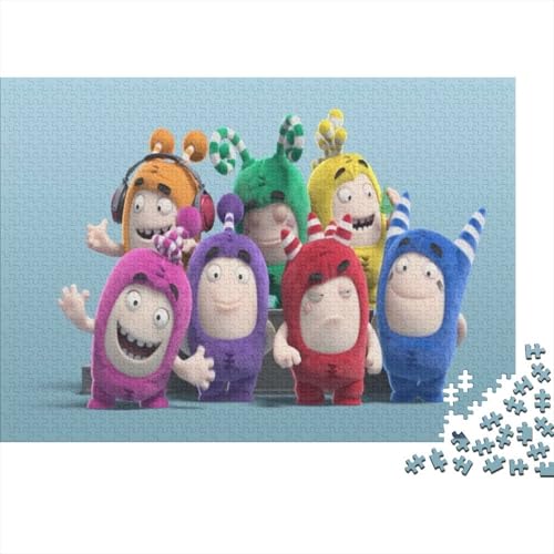 CULPRT Oddbods Holzpuzzles 1000 Teile Erwachsene Wohnkultur Geburtstagsgeschenk Geschicklichkeitsspiel Für Die Ganze Familie Lernspiel Stress Relief 1000pcs (75x50cm) von CULPRT