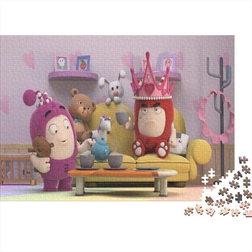 CULPRT Oddbods Holzpuzzles 1000 Teile Erwachsene Wohnkultur Geschicklichkeitsspiel Für Die Ganze Familie Lernspiel Geburtstagsgeschenk Stress Relief 1000pcs (75x50cm) von CULPRT