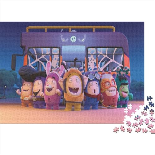 CULPRT Oddbods Holzpuzzles 1000 Teile Für Erwachsene Family Challenging Games Lernspiel Moderne Wohnkultur Geburtstagsgeschenk Stress Relief Toy 1000pcs (75x50cm) von CULPRT