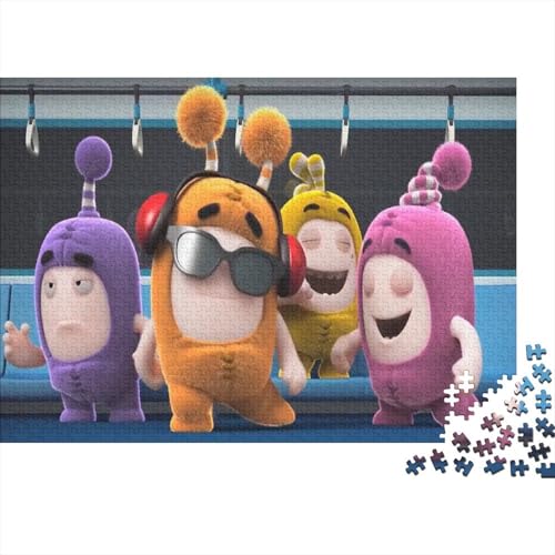 CULPRT Oddbods Holzpuzzles 300 Teile Erwachsene Wohnkultur Geschicklichkeitsspiel Für Die Ganze Familie Lernspiel Geburtstagsgeschenk Stress Relief 300pcs (40x28cm) von CULPRT