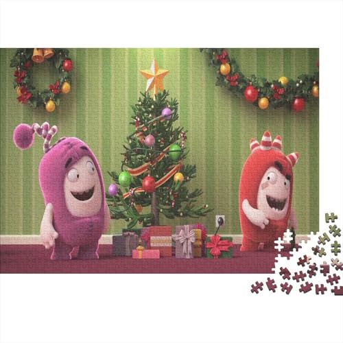 CULPRT Oddbods Holzpuzzles 300 Teile Für Erwachsene Geburtstagsgeschenk Lernspiel Family Challenging Games Home Decor Entspannung Und Intelligenz 300pcs (40x28cm) von CULPRT