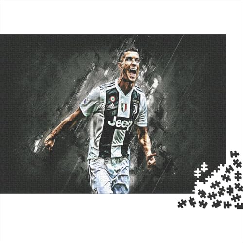 CULPRT Ronaldo Holzpuzzles Erwachsene 300 Teile Family Challenging Games Geburtstagsgeschenk Home Decor Educational Game Entspannung Und Intelligenz 300pcs (40x28cm) von CULPRT