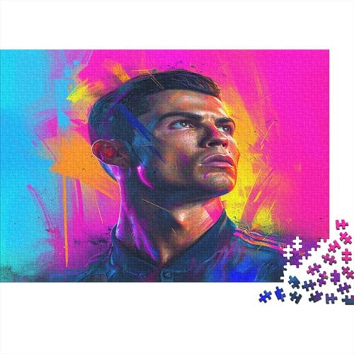 CULPRT Ronaldo Holzpuzzles Für Erwachsene 1000 Teile Geburtstagsgeschenk Family Challenging Games Lernspiel Wohnkultur Stress Relief 1000pcs (75x50cm) von CULPRT